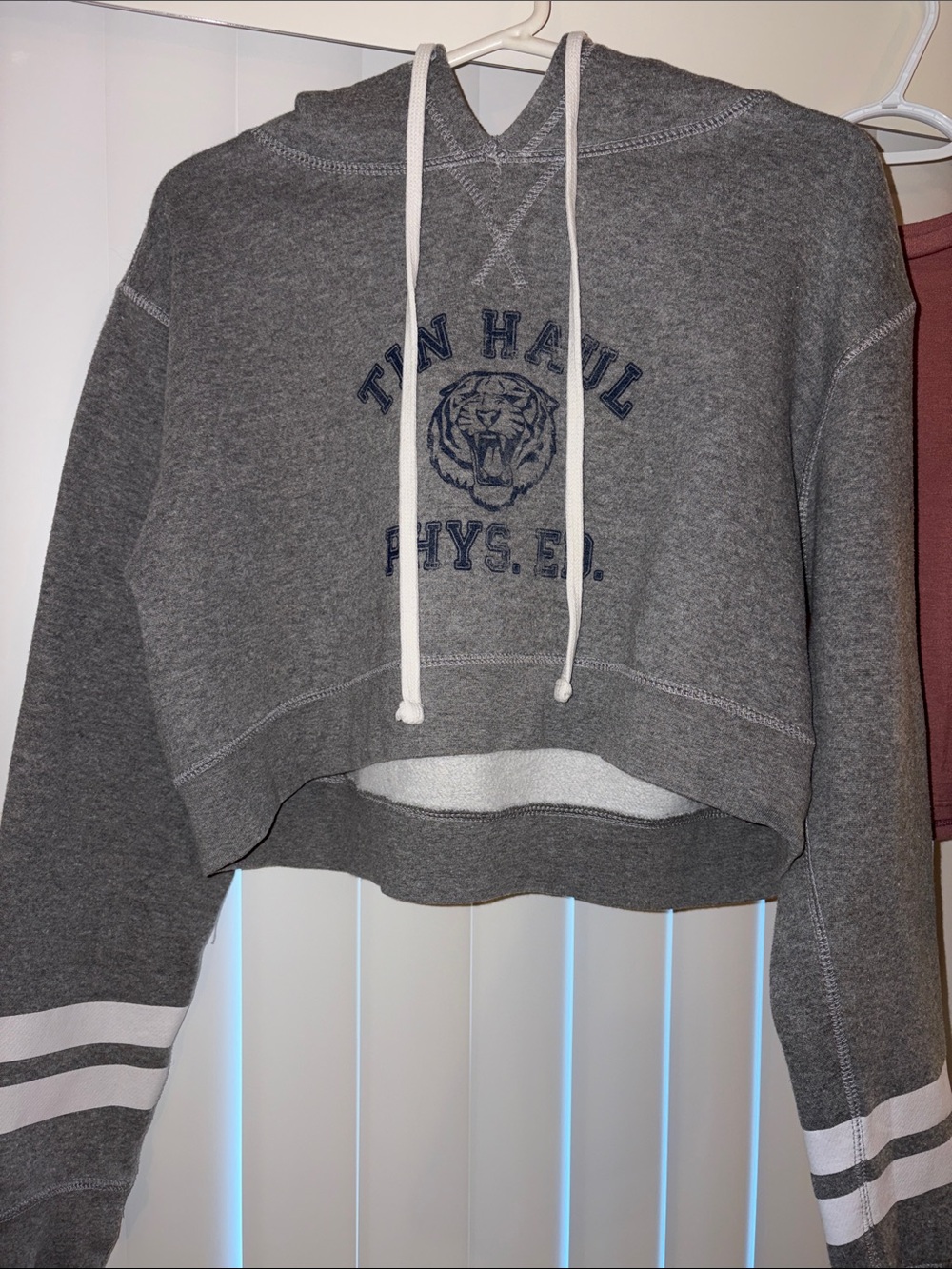 RARE Tin Haul Hoodie Sweatshirt gray large